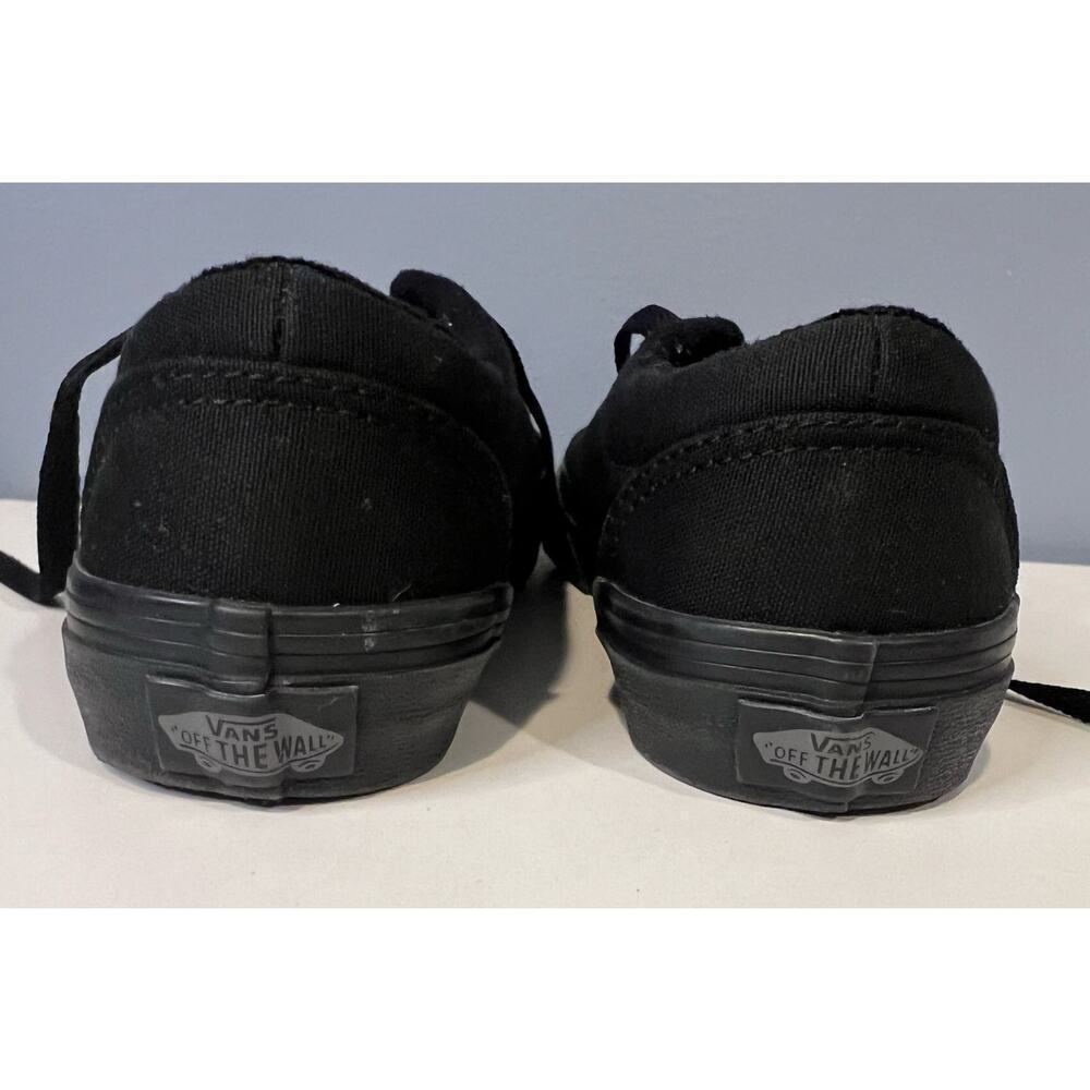 Vans Black Canvas Shoes in Black - Youth Size 1 - Picture 2 of 9
